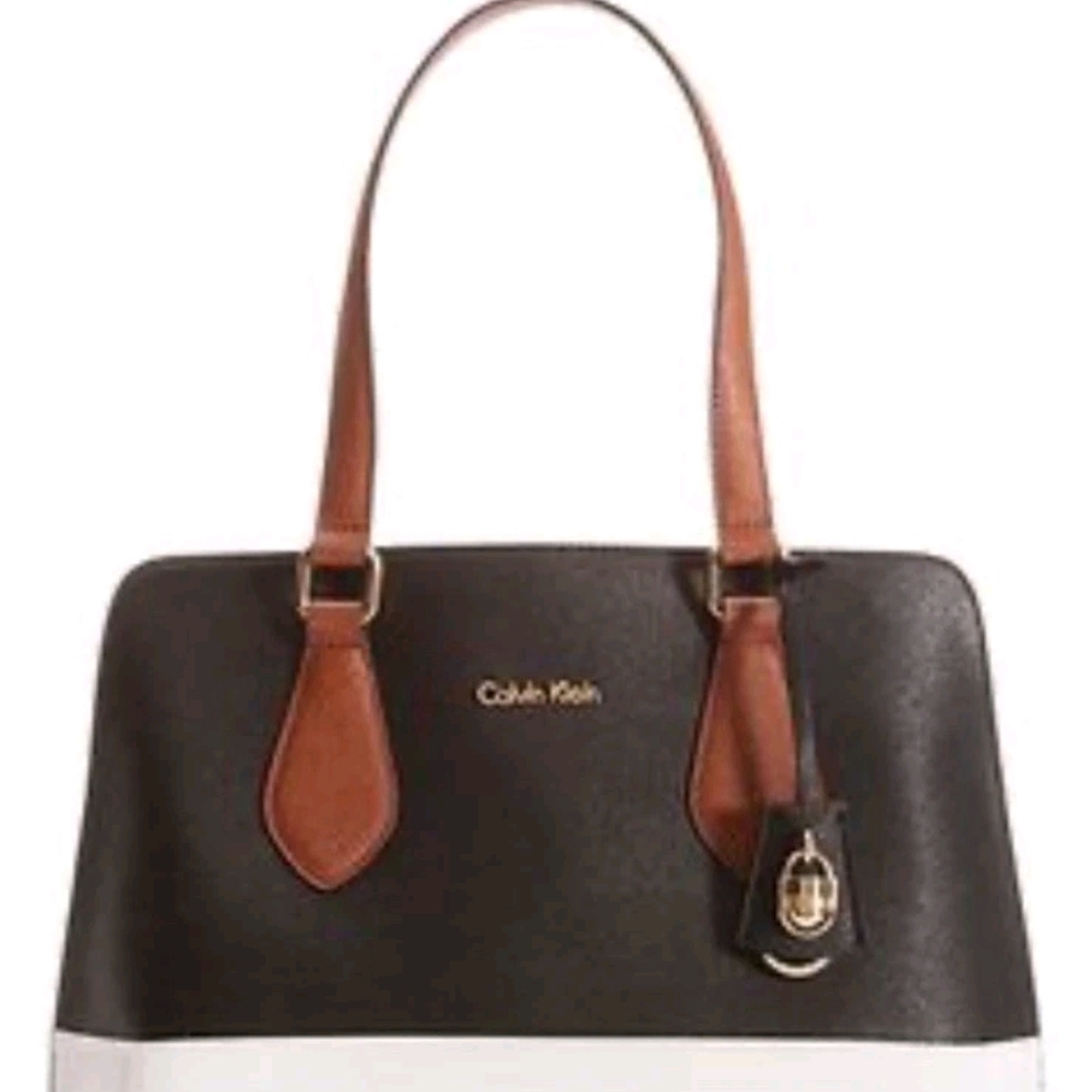 Calvin Klein Shoulder Bag Modelo Genuine Leather Safianno New